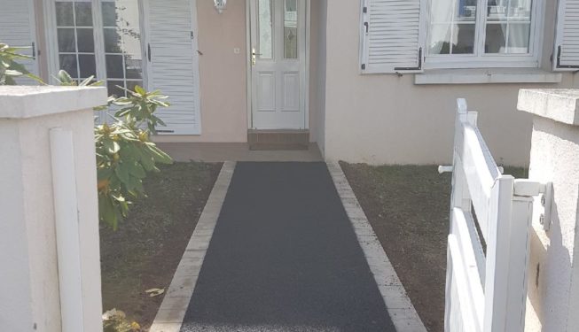 Allée béton drainant rezé