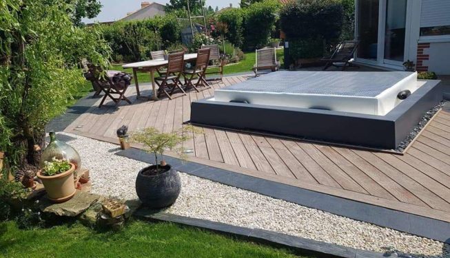 terrasse cumarou entourage ardoise papyrus paysage