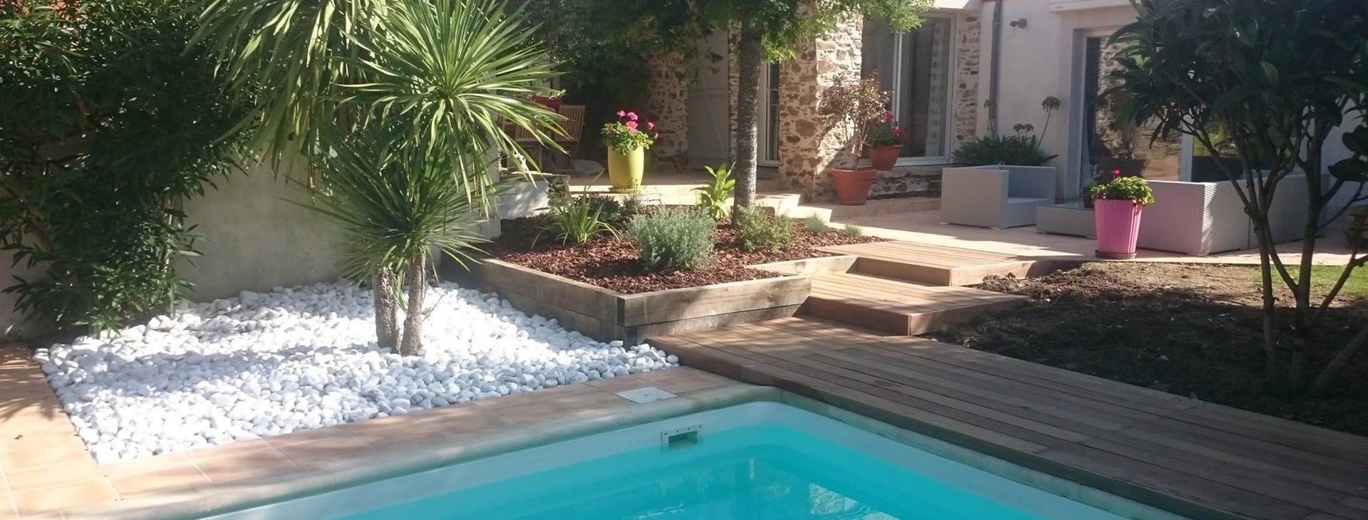 création jardin piscine spa terrasse - Paysagiste Nantes 44 Loire Atlantique